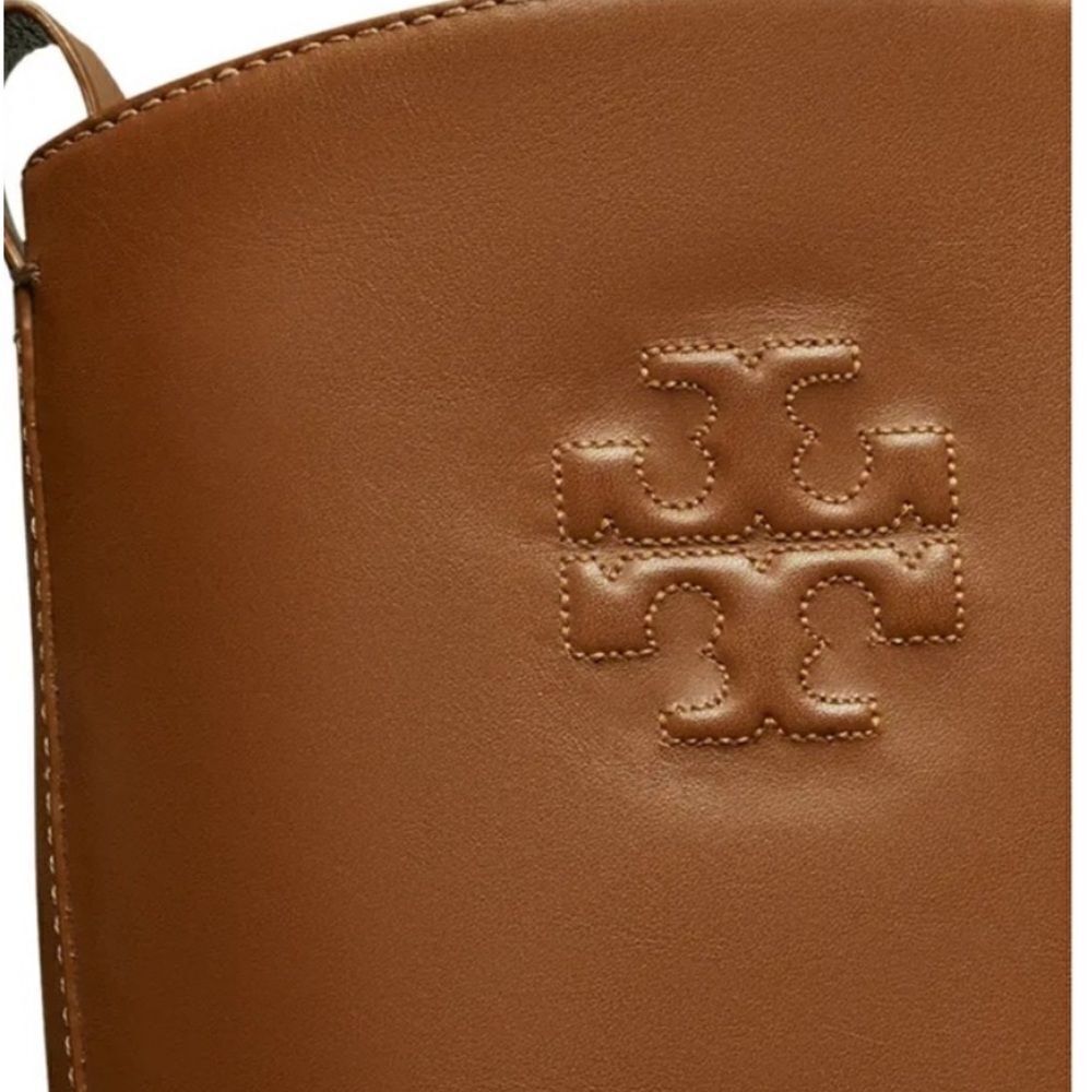 NWT Tory Burch soft leather tall riding boots with logo stitch accent at collar - Picture 9 of 11